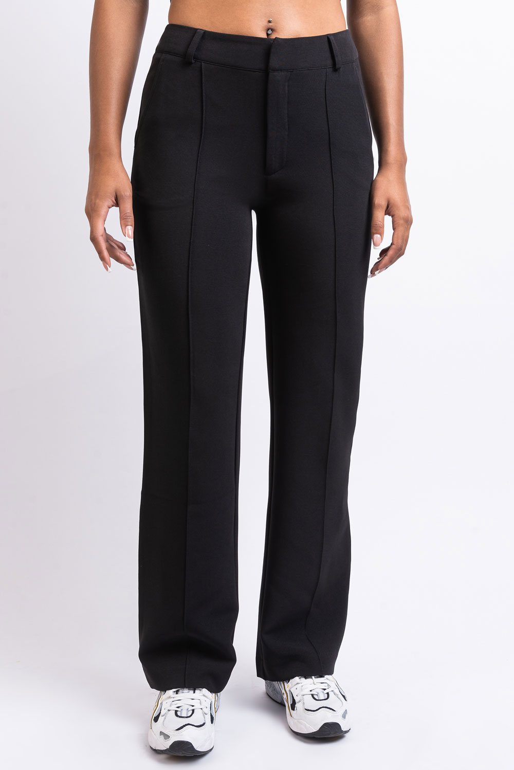 Nova 02Mid Straight Suit Pants - Black