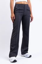 Drew 02Mid Straight Suit Pants - Dark Grey